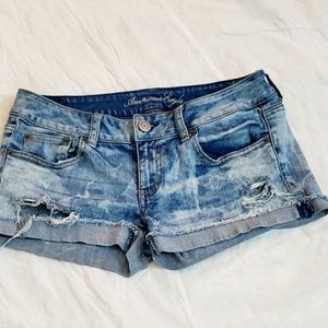 American eagles stretch denim shorts